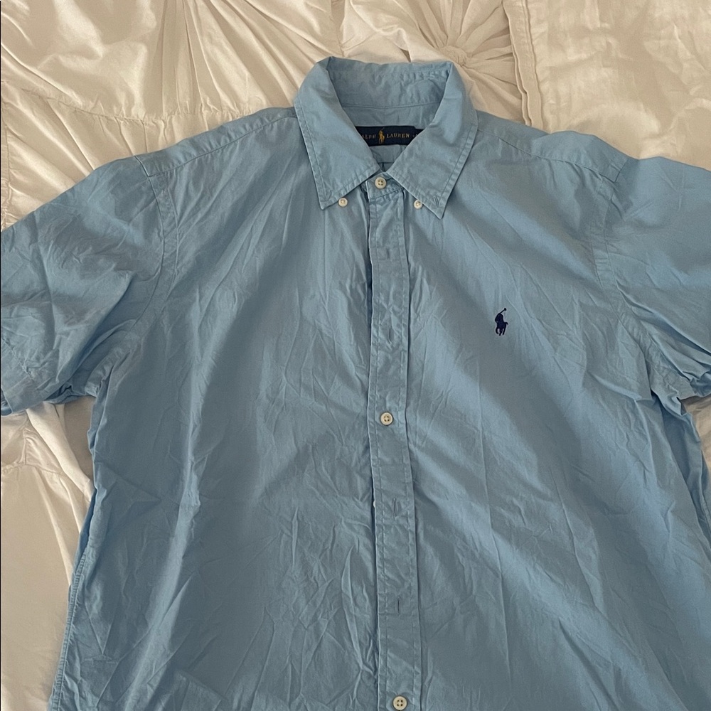 Polo by Ralph Lauren Men's Light Blue Button Down Shirt